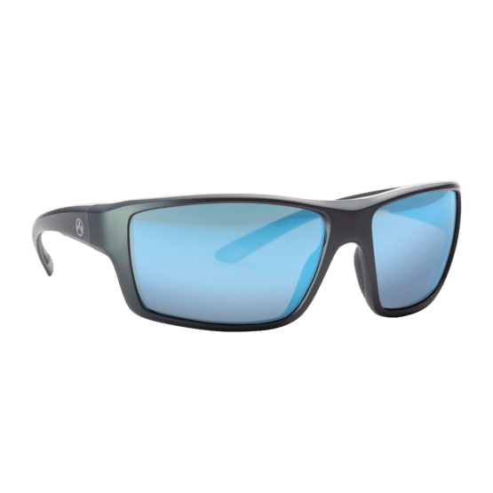 Magpul Summit Gray Frame Safety Glasses with Polycarbonate Rose/Blue Polarized Mirror Lens
